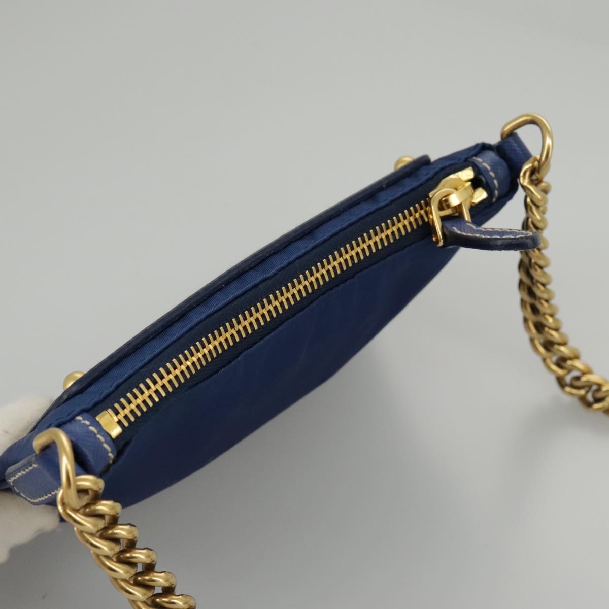 Prada Blue Synthetic Clutch Bag (Pre-Owned)