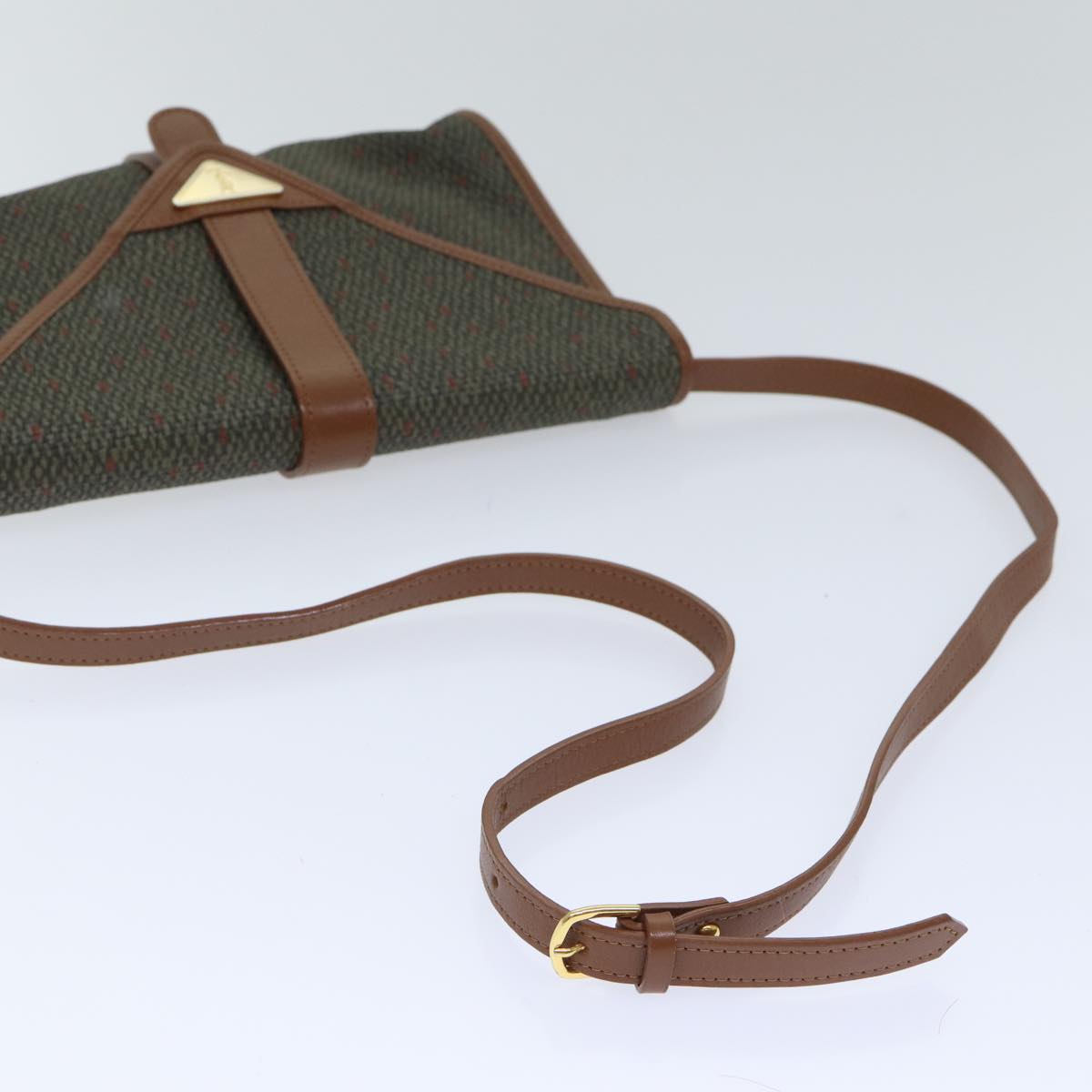Saint Laurent Green Canvas Shoulder Bag (Pre-Owned)