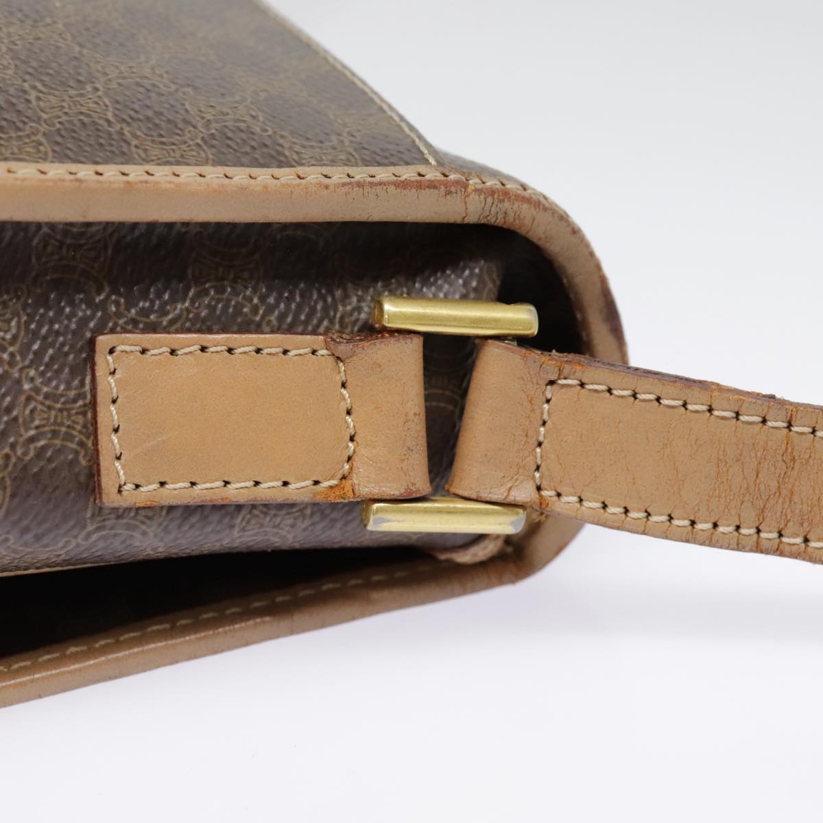 Céline Macadam Brown Canvas Shoulder Bag (Pre-Owned)