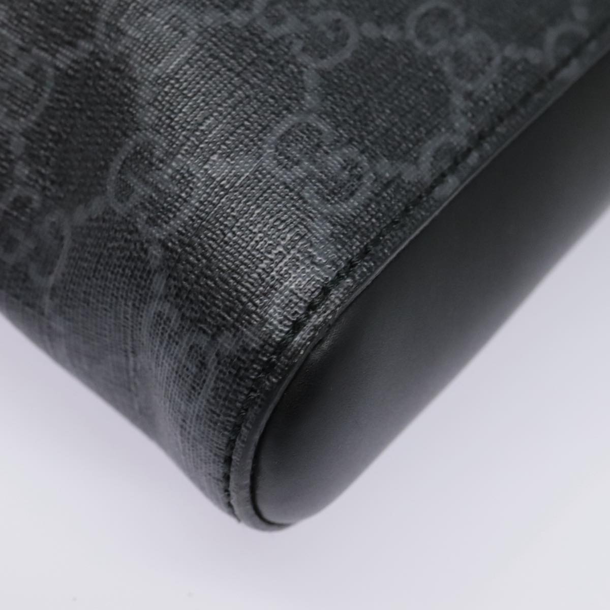 Gucci Jackie Black Canvas Shoulder Bag (Pre-Owned)