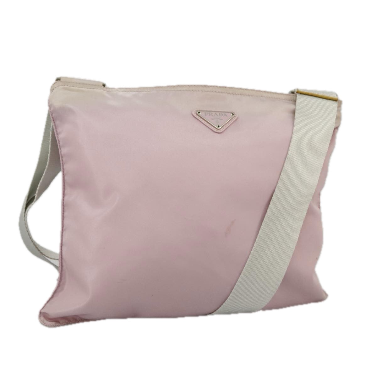 Prada Tessuto Pink Synthetic Shoulder Bag (Pre-Owned)