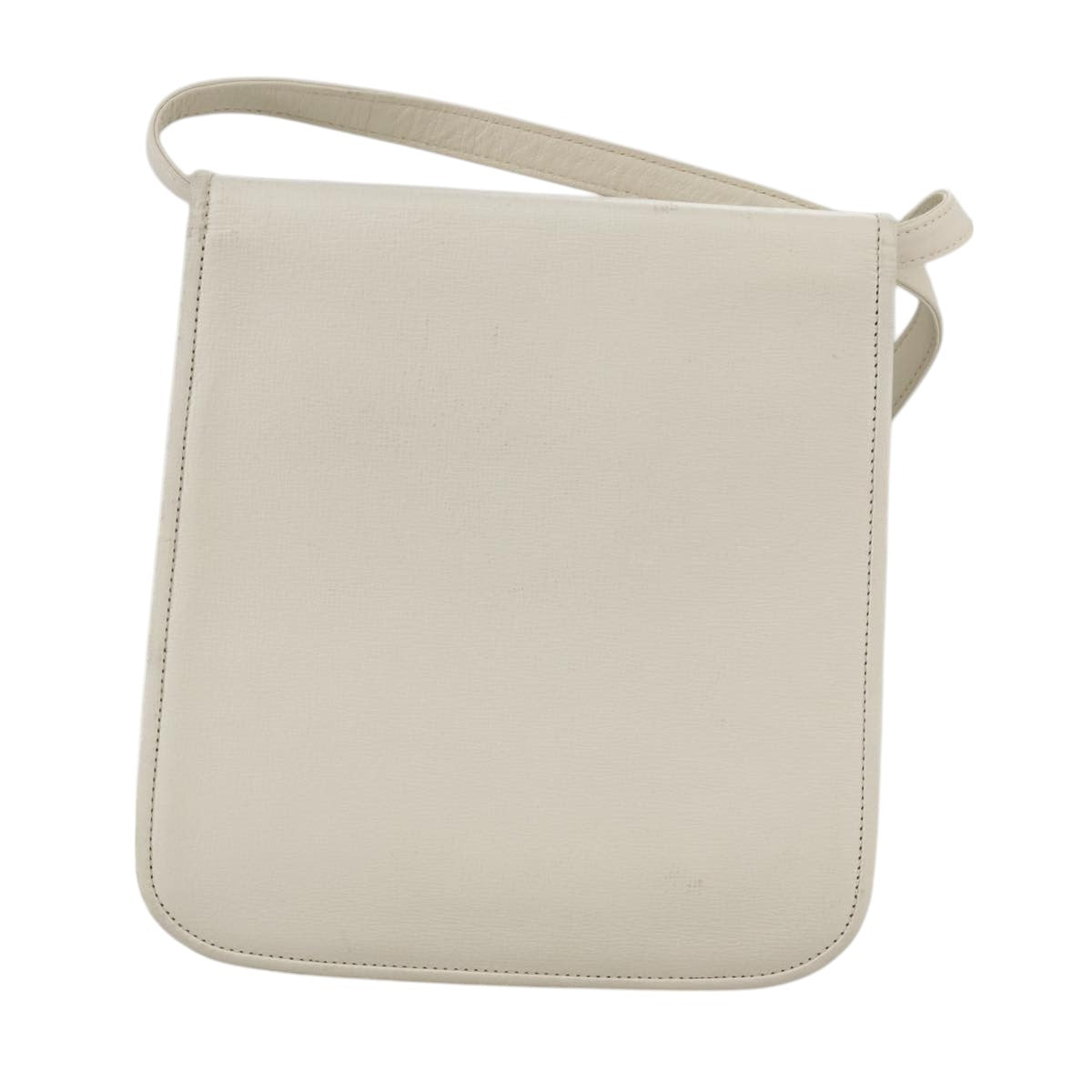 Saint Laurent Ysl Line White Leather Shoulder Bag (Pre-Owned)