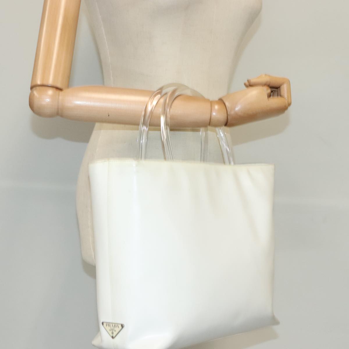Prada White Synthetic Handbag (Pre-Owned)