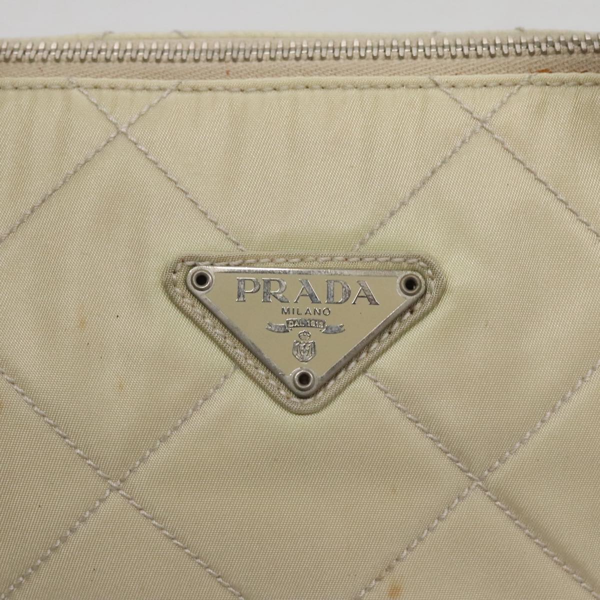 Prada Tessuto Beige Synthetic Shoulder Bag (Pre-Owned)