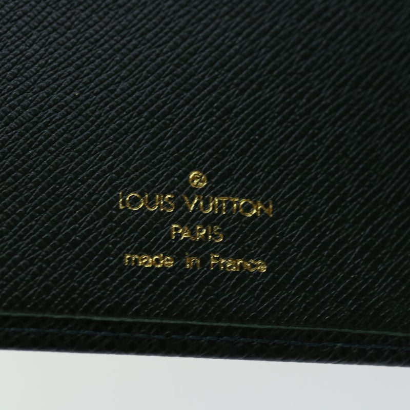 Louis Vuitton Couverture Agenda De Bureau Black Leather Wallet  (Pre-Owned)