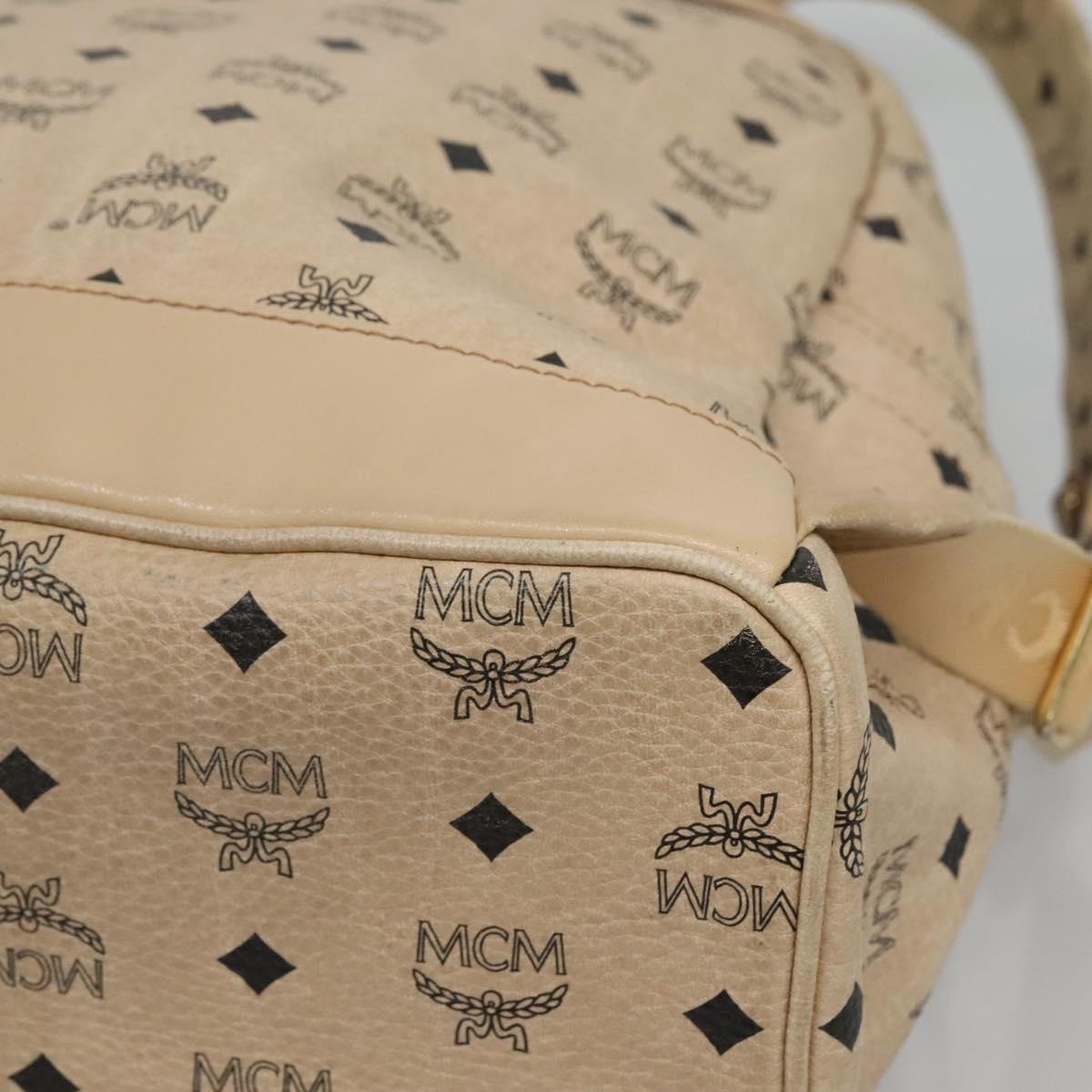 MCM Visetos Beige Canvas Backpack Bag (Pre-Owned)