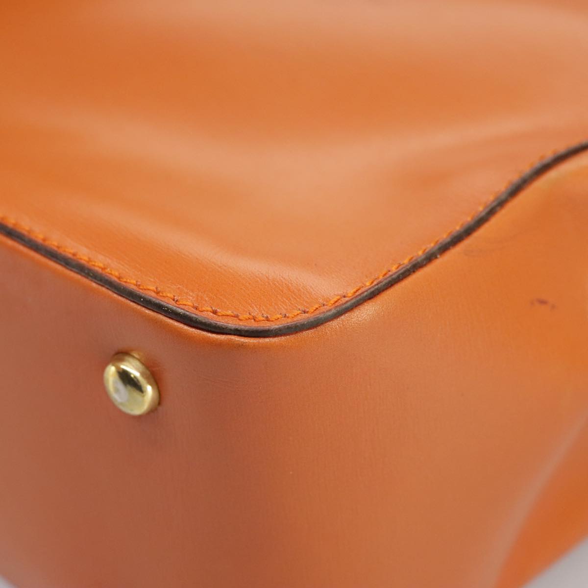 Céline Orange Leather Shoulder Bag (Pre-Owned)