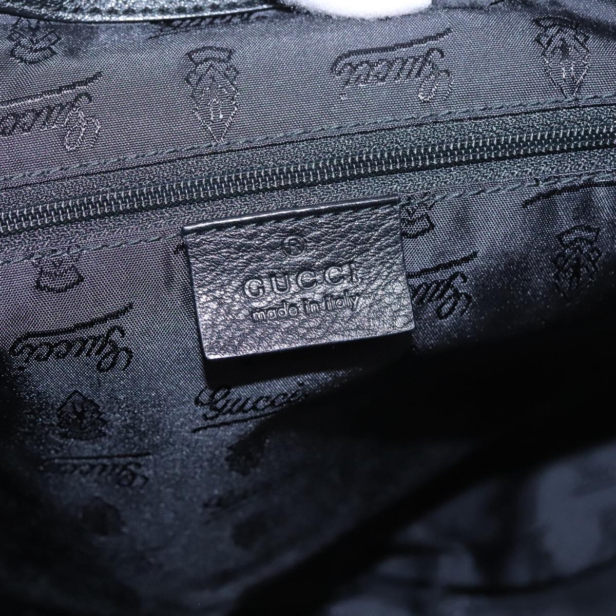 Gucci Guccissima Black Leather Shoulder Bag (Pre-Owned)