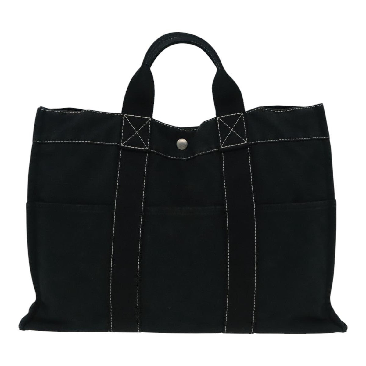 Hermès Fourre Tout Black Canvas Handbag (Pre-Owned)