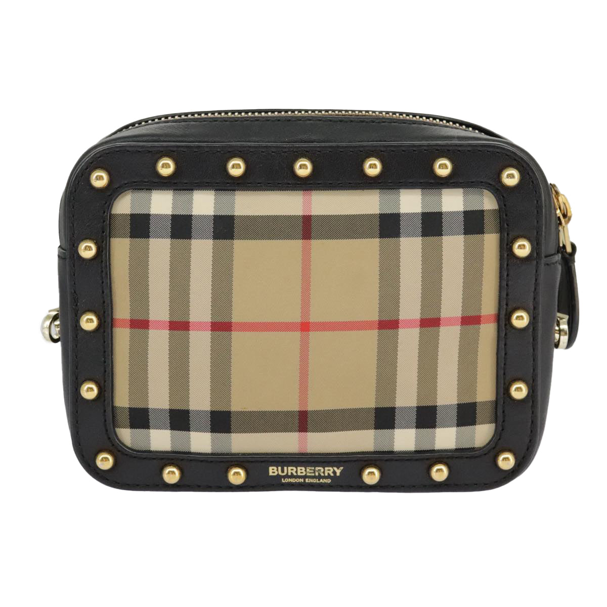Burberry Vintage Check Beige Synthetic Shoulder Bag (Pre-Owned)