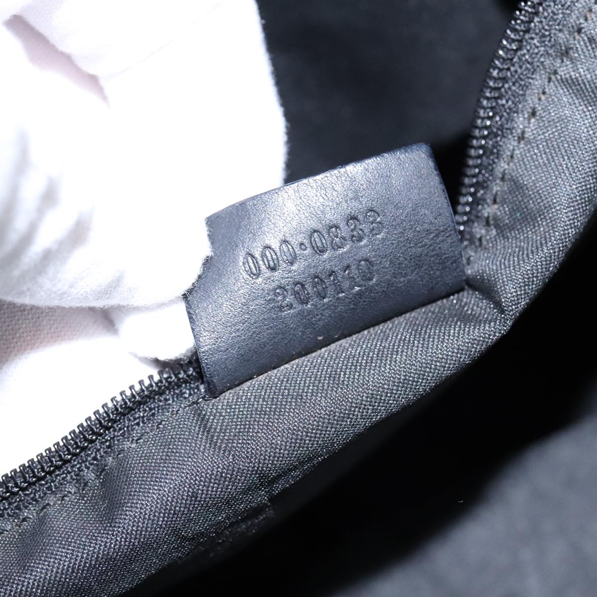 Gucci Bamboo Black Canvas Shoulder Bag (Pre-Owned)