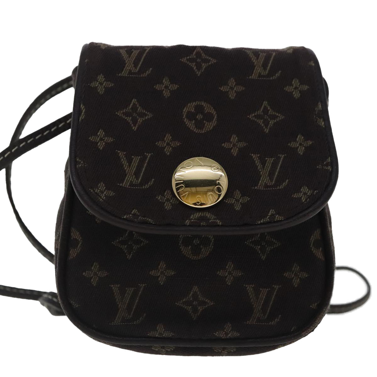 Louis Vuitton Mini Lin Brown Canvas Clutch Bag (Pre-Owned)