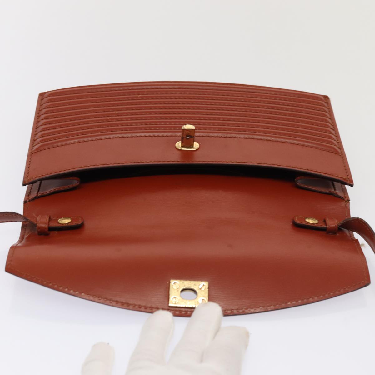 Louis Vuitton Presbourg Brown Leather Shoulder Bag (Pre-Owned)