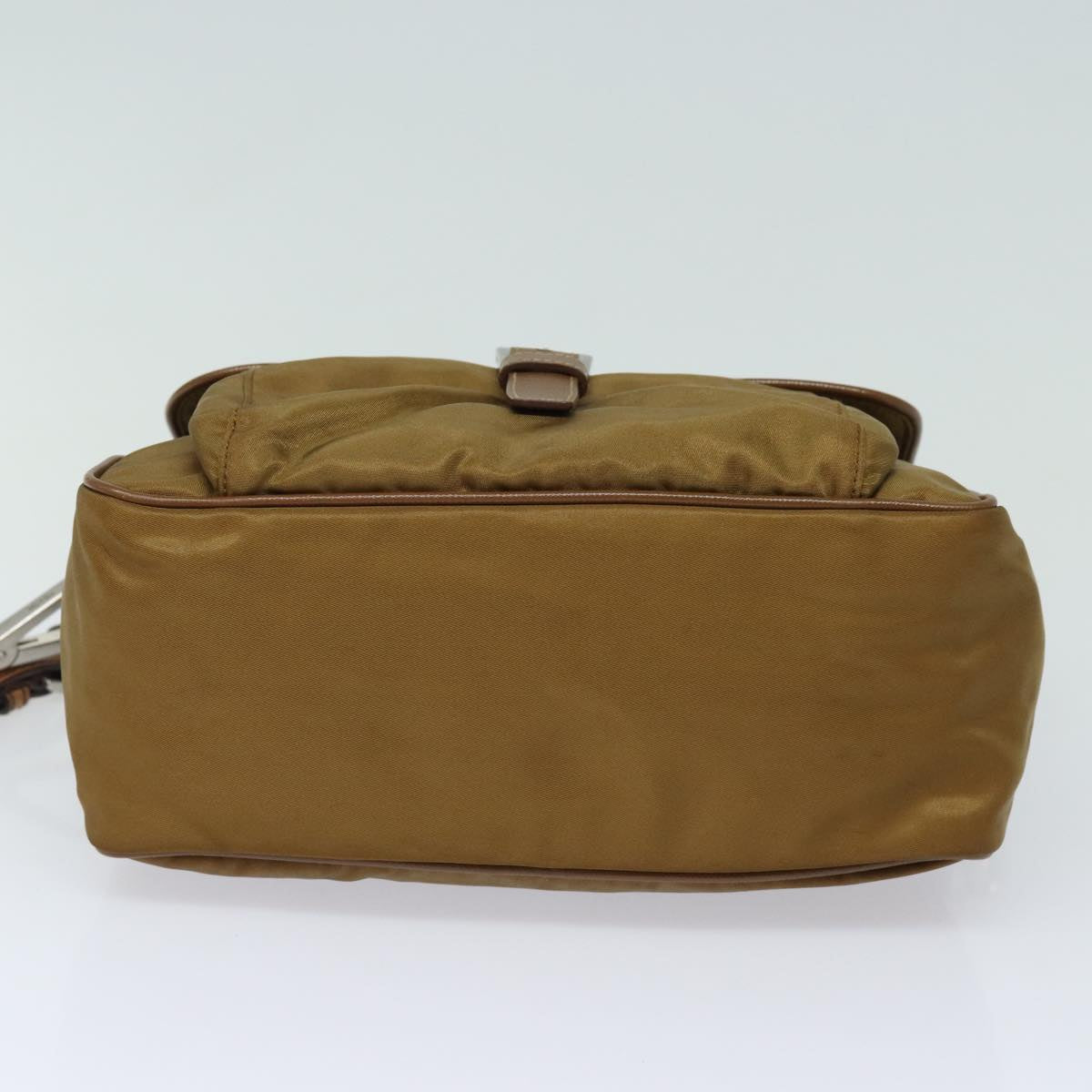 Prada Tessuto Brown Synthetic Shoulder Bag (Pre-Owned)
