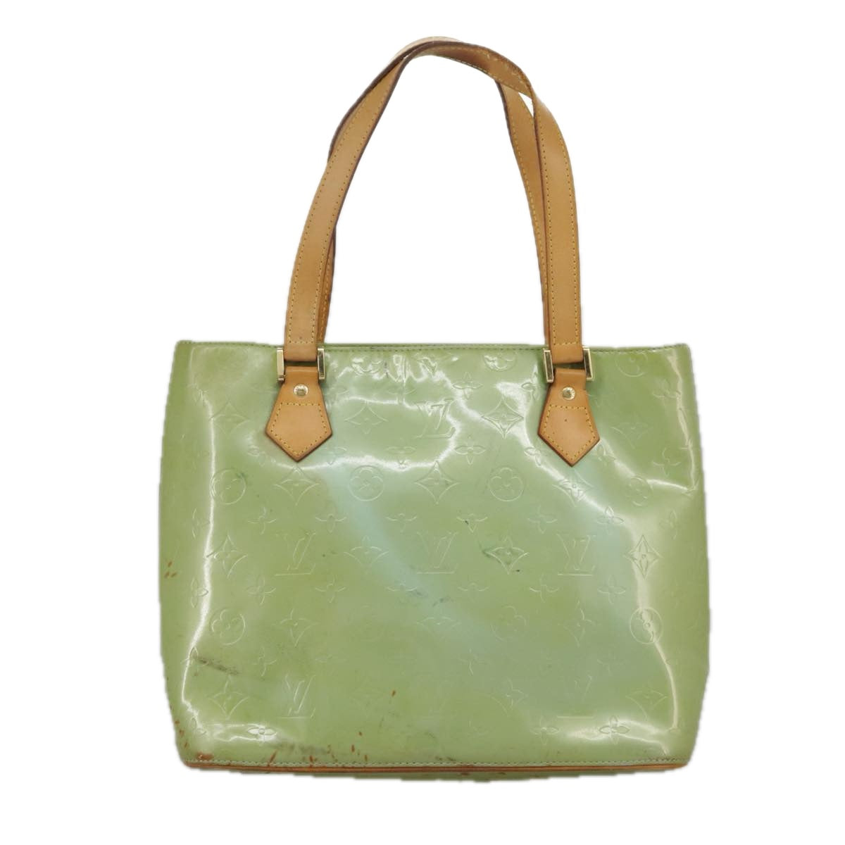 Louis Vuitton Houston Green Patent Leather Handbag (Pre-Owned)