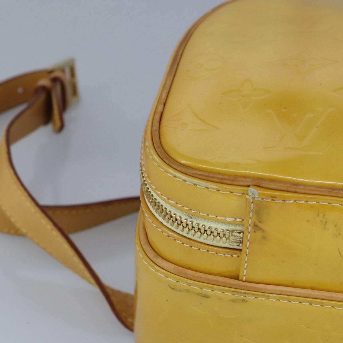 Louis Vuitton Murray Yellow Patent Leather Backpack Bag (Pre-Owned)