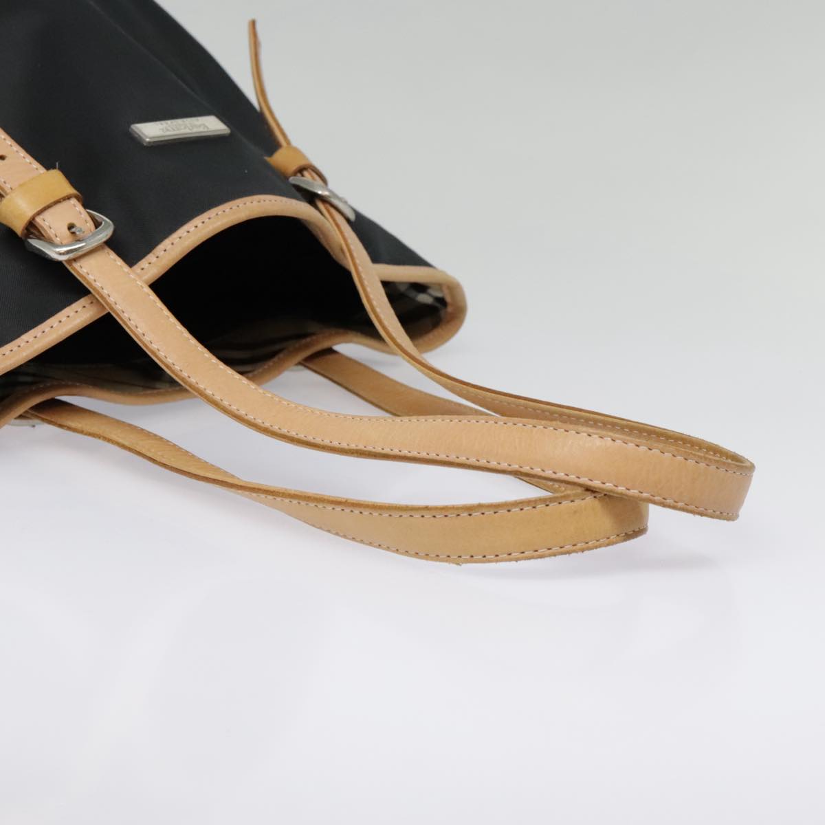 Burberry Nova Check Black Synthetic Tote Bag (Pre-Owned)