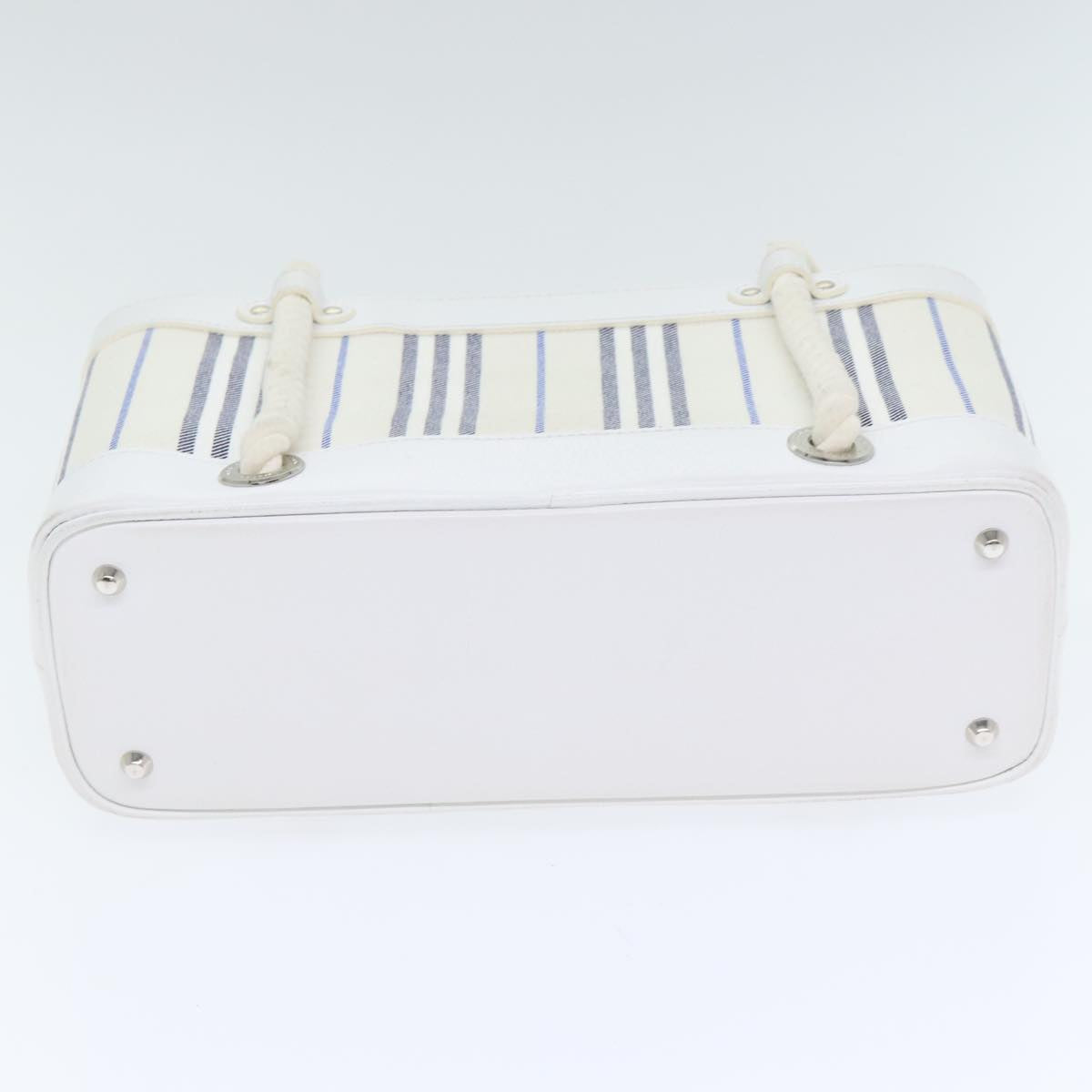 Burberry White Canvas Handbag (Pre-Owned)
