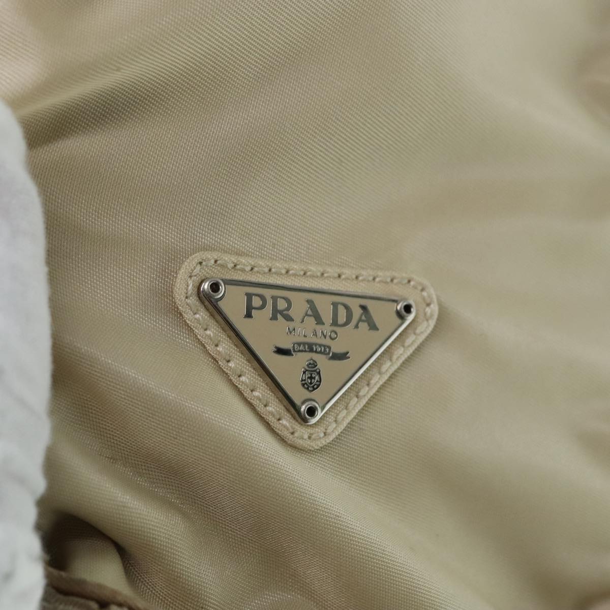 Prada Re-Nylon Beige Synthetic Handbag (Pre-Owned)