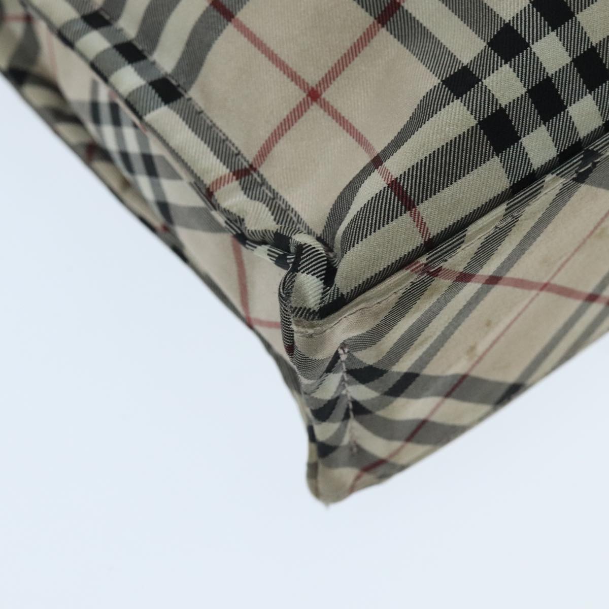 Burberry Nova Check Beige Synthetic Tote Bag (Pre-Owned)