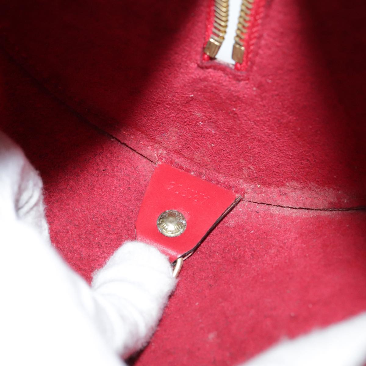 Louis Vuitton Soufflot Red Leather Handbag (Pre-Owned)
