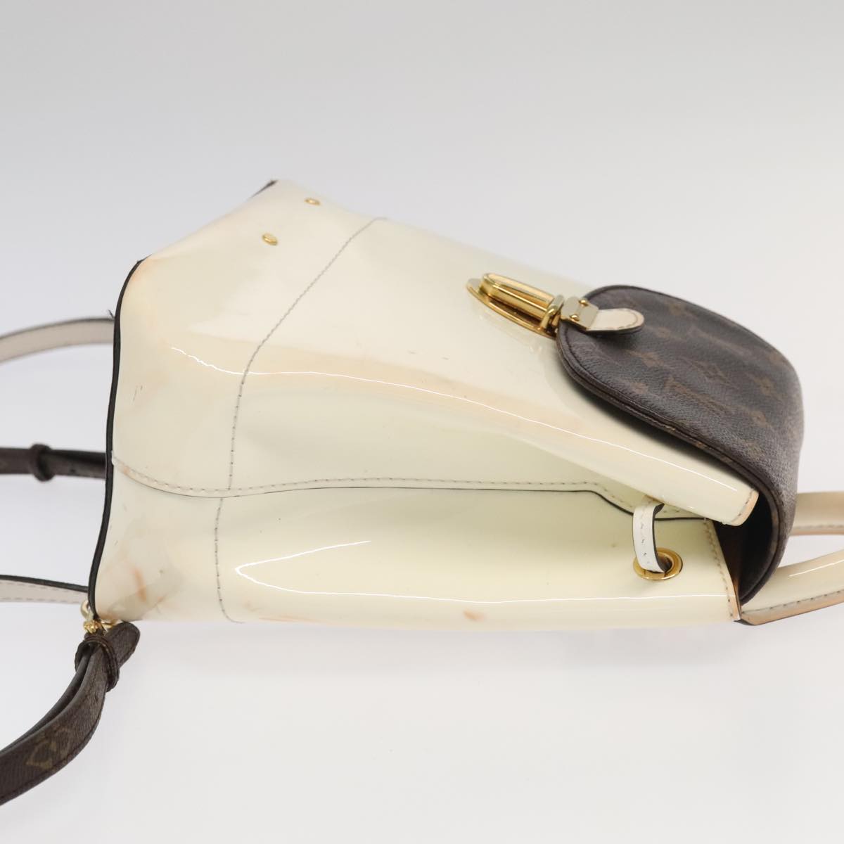 Louis Vuitton Hot Springs White Leather Backpack Bag (Pre-Owned)