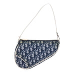 Dior Saddle Navy Canvas Clutch Bag (Pre-Owned)