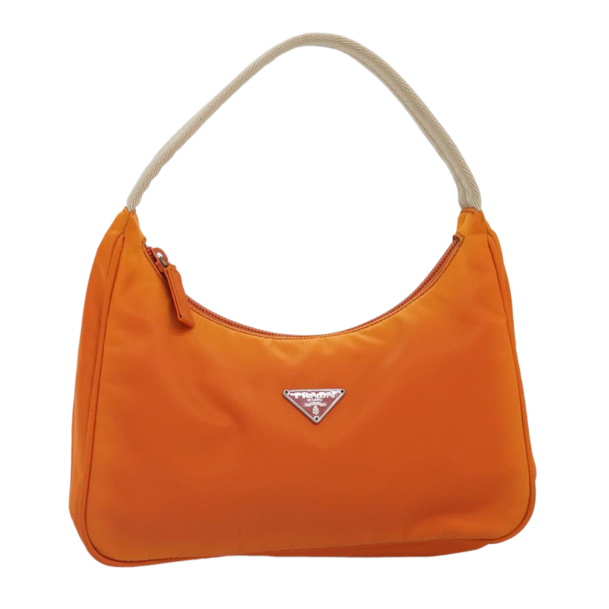 Prada Tessuto Orange Synthetic Handbag (Pre-Owned)