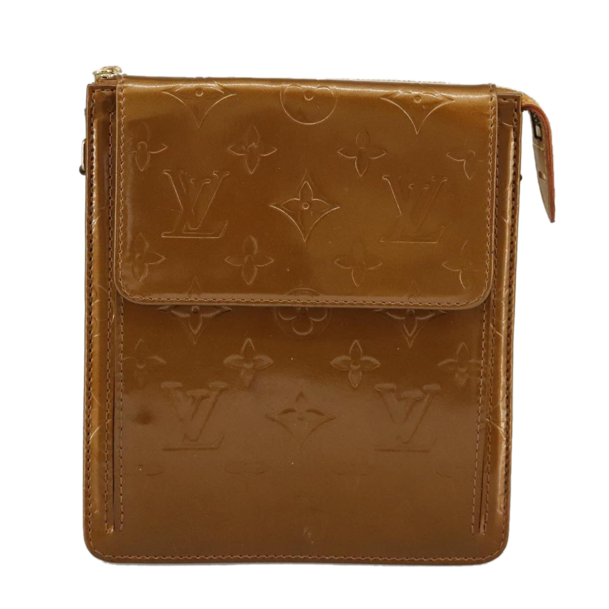 Louis Vuitton Mott Brown Patent Leather Clutch Bag (Pre-Owned)
