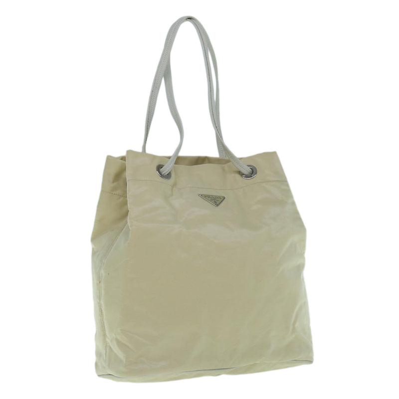 Prada Beige Synthetic Tote Bag (Pre-Owned)