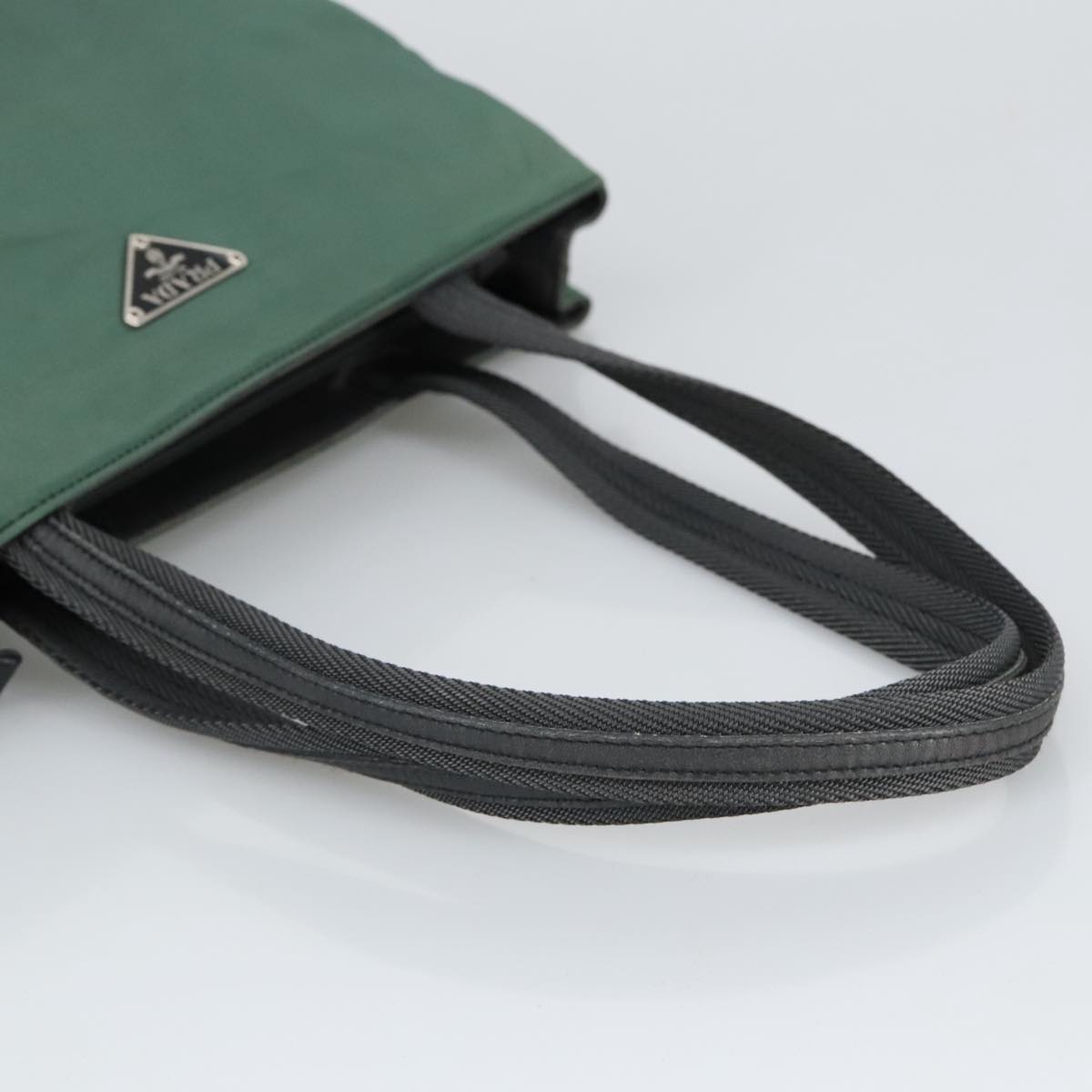 Prada Tessuto Khaki Synthetic Tote Bag (Pre-Owned)