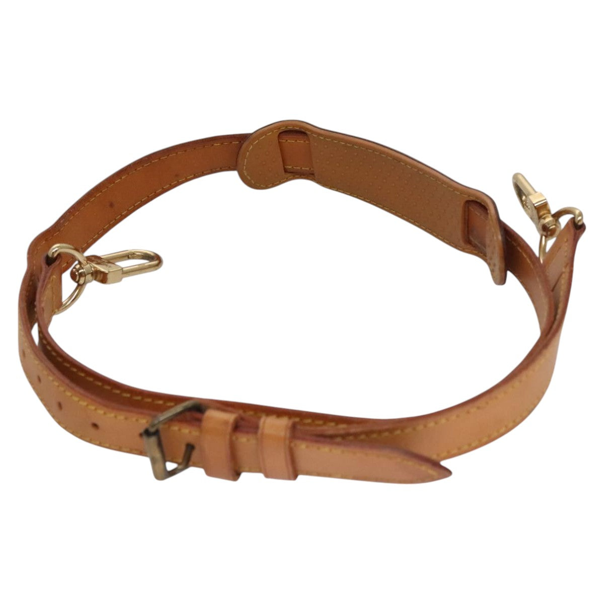 Louis Vuitton Shoulder Strap Beige Leather Bag Jewelry (Pre-Owned)