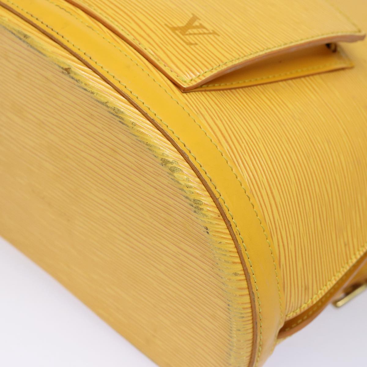 Louis Vuitton Gobelins Yellow Leather Backpack Bag (Pre-Owned)