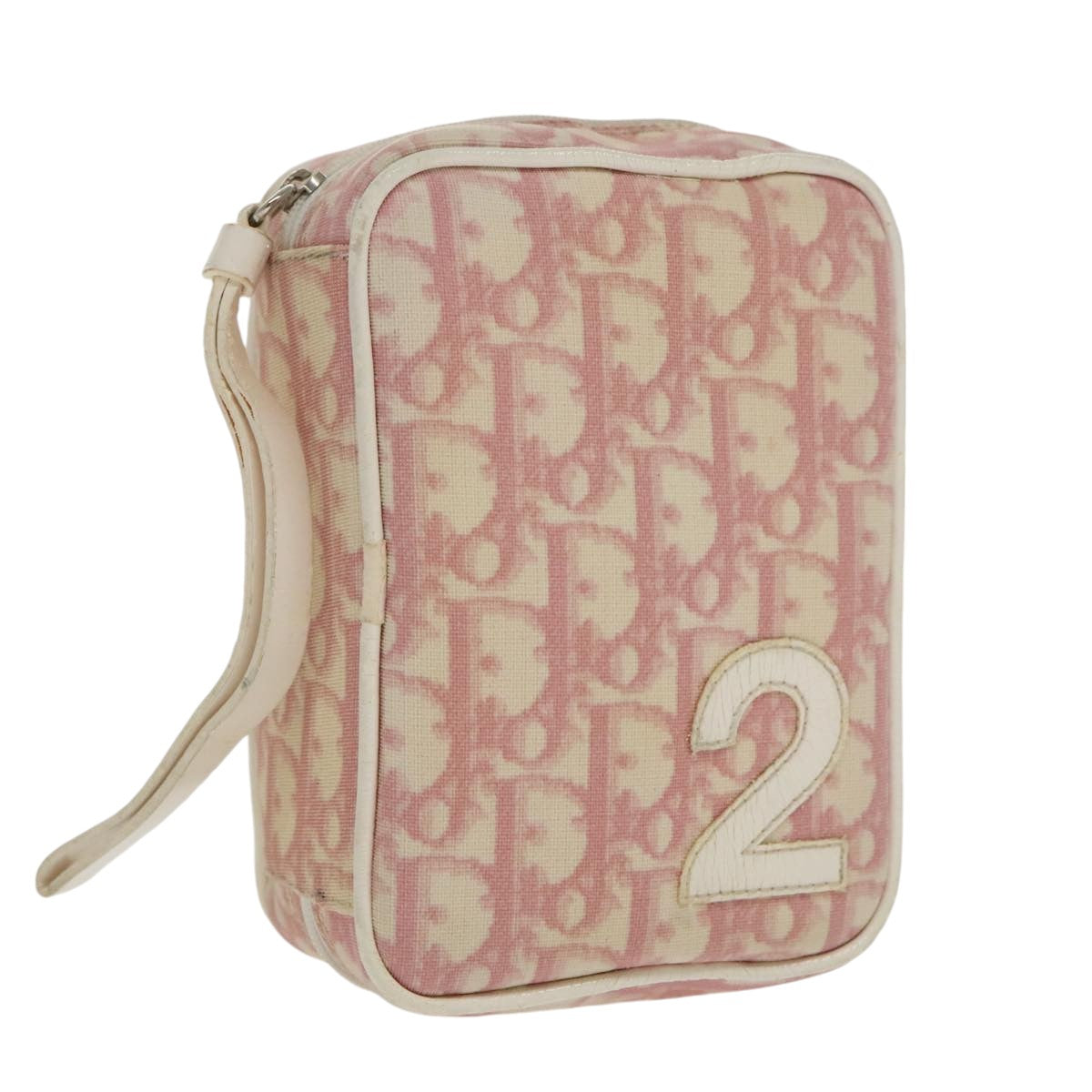 Dior Trotter Pink Canvas Clutch Bag (Pre-Owned)