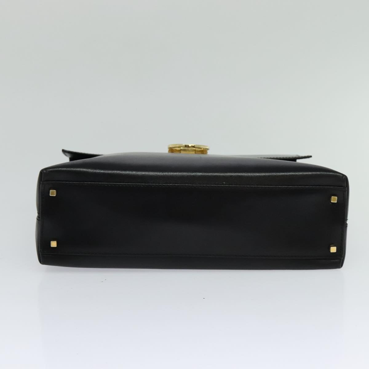 Salvatore Ferragamo Gancini Black Leather Handbag (Pre-Owned)