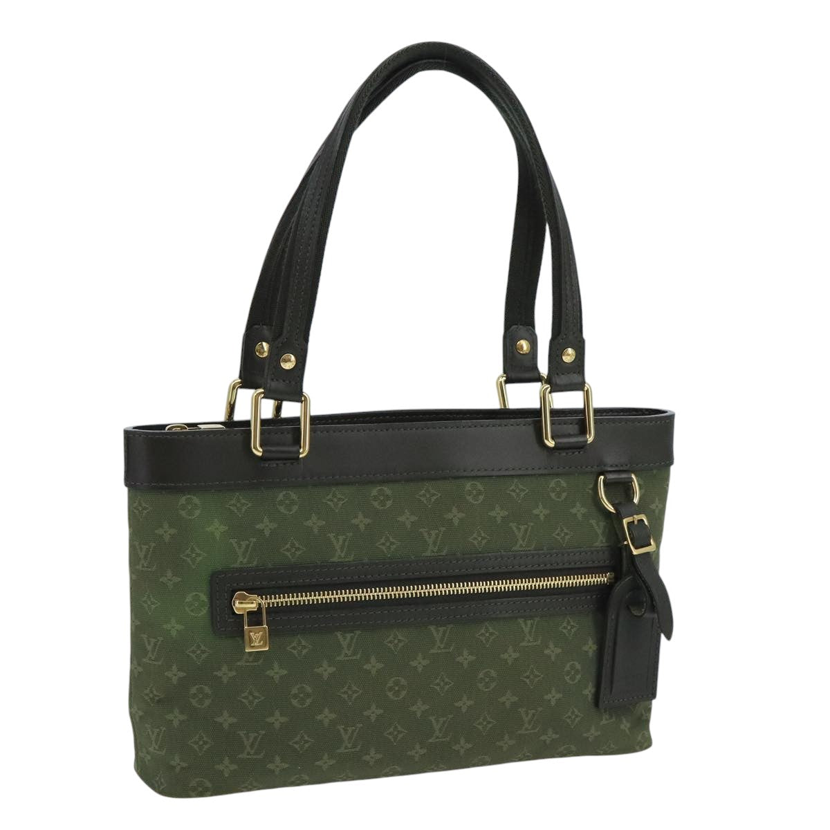 Louis Vuitton Lucille Khaki Canvas Handbag (Pre-Owned)
