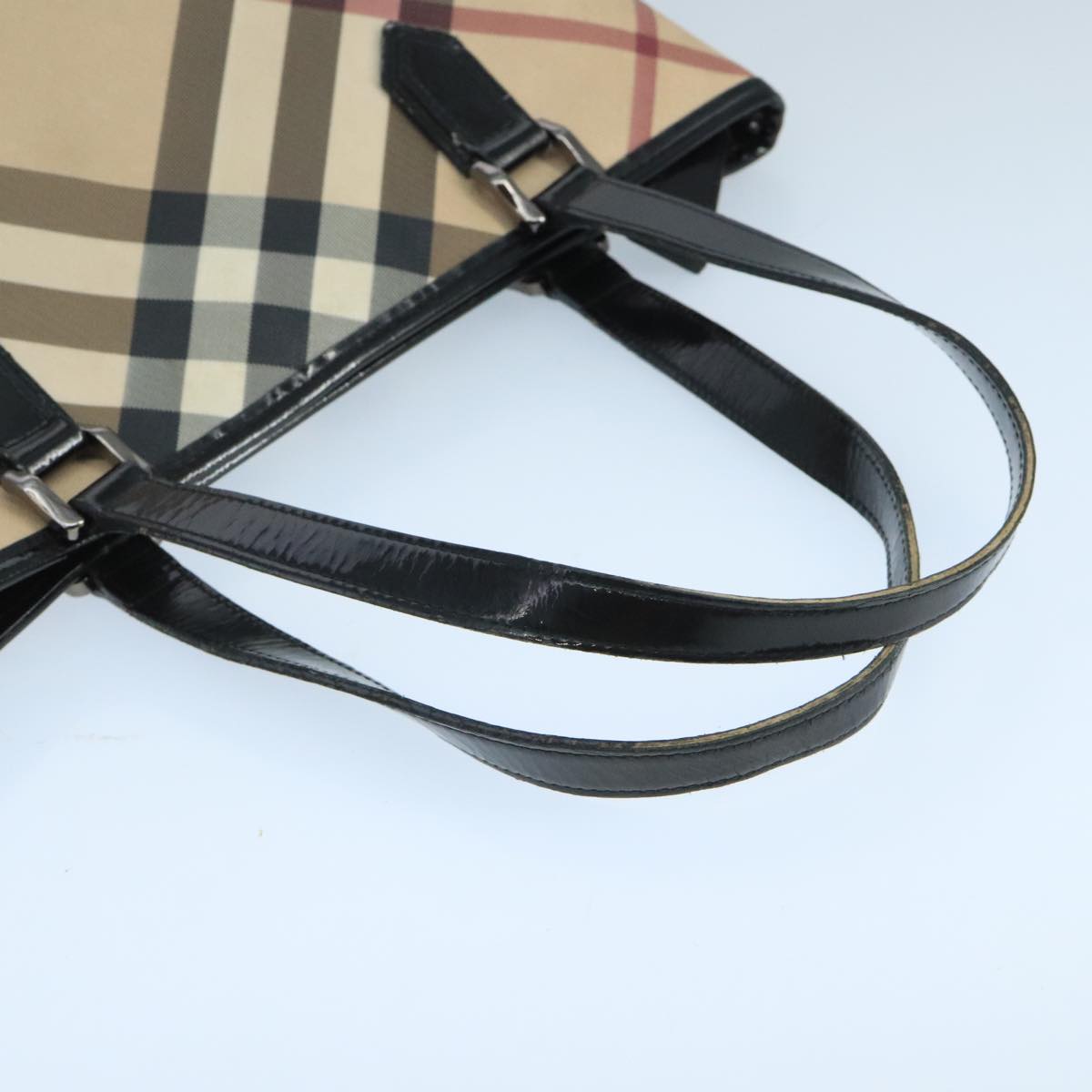 Burberry Nova Check Beige Canvas Tote Bag (Pre-Owned)
