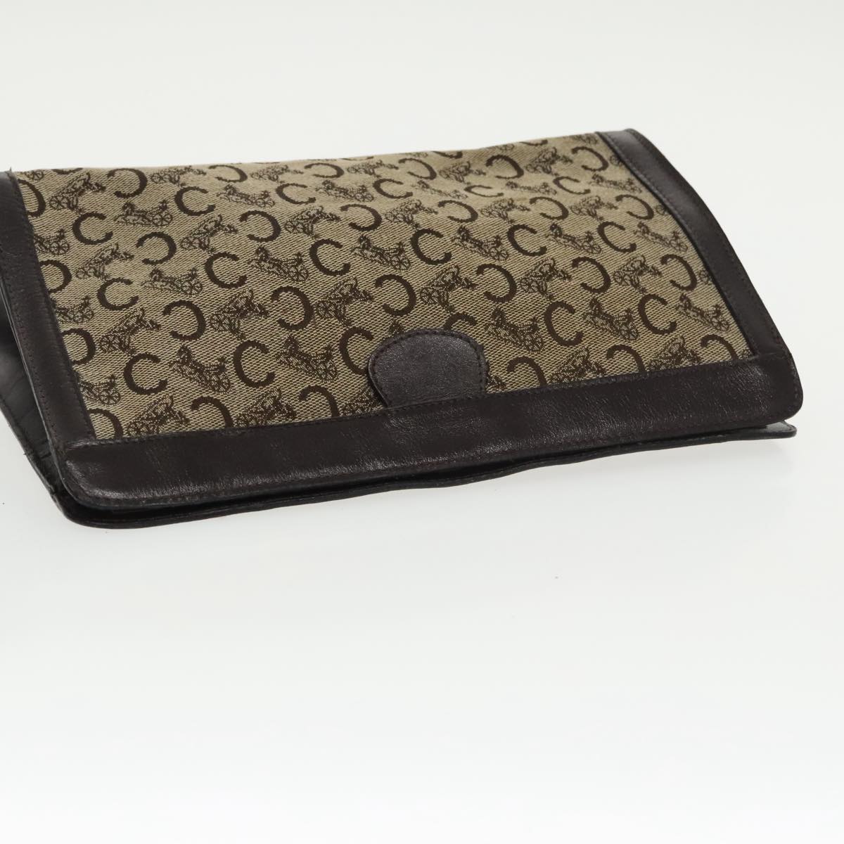 Céline C Brown Canvas Clutch Bag (Pre-Owned)