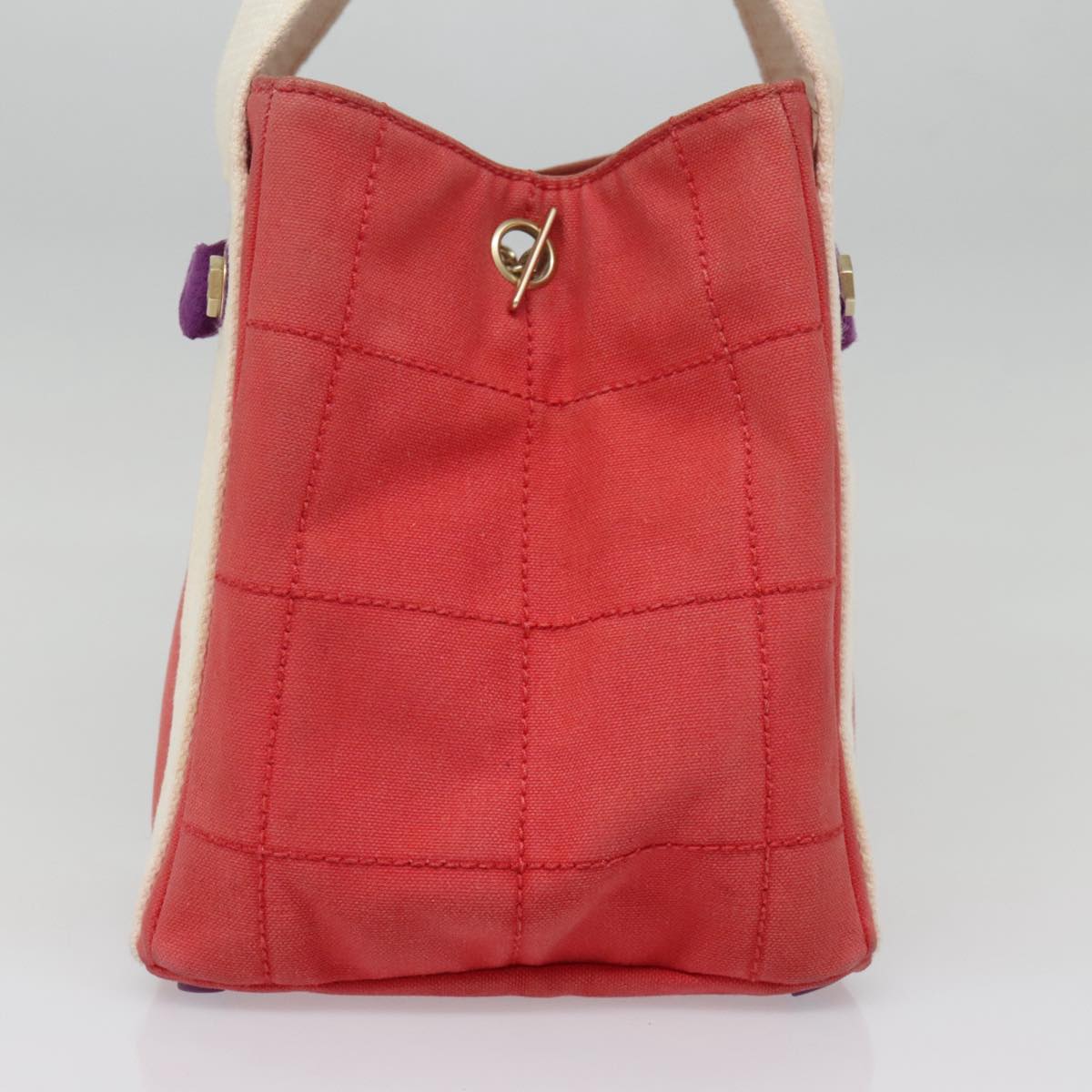 Chanel Chocolate Bar Red Canvas Tote Bag (Pre-Owned)