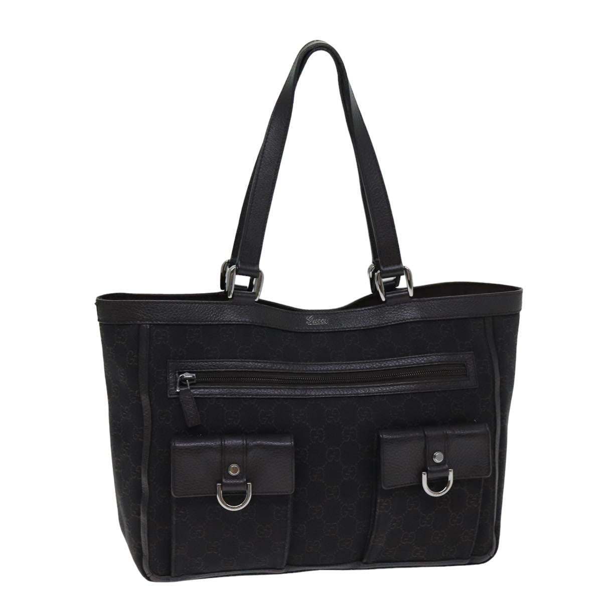 Gucci Abbey Brown Canvas Tote Bag (Pre-Owned)