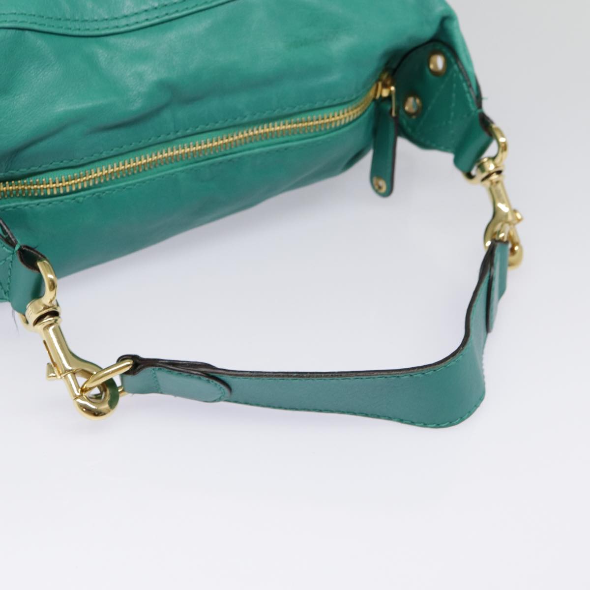 Gucci Green Leather Backpack Bag (Pre-Owned)