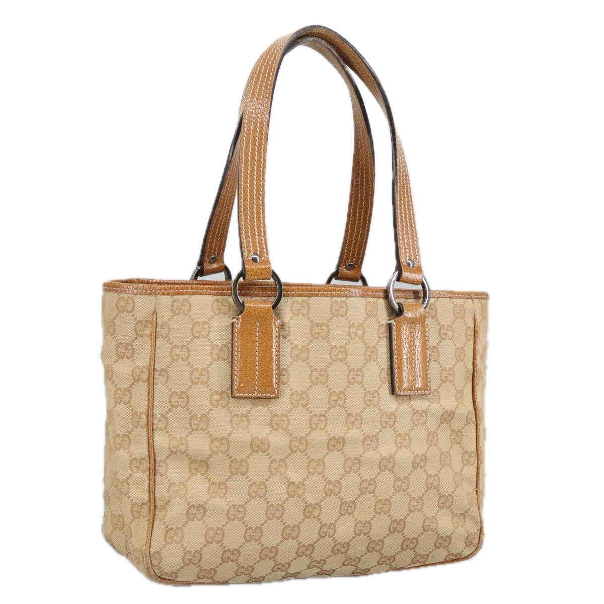 Gucci Beige Canvas Shoulder Bag (Pre-Owned)
