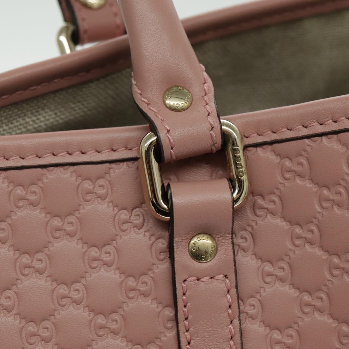 Gucci Micro Guccissima Pink Leather Tote Bag (Pre-Owned)