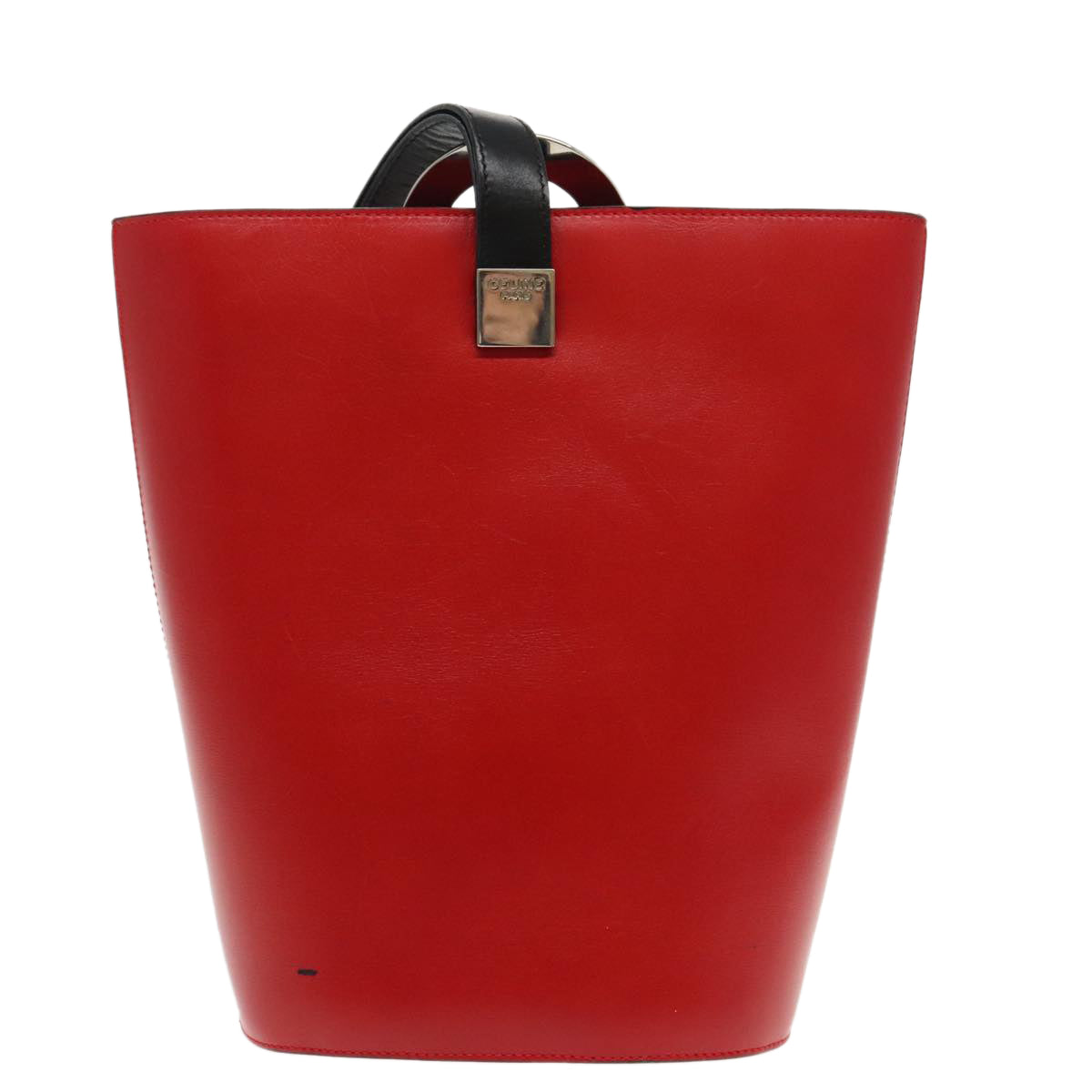 Céline Logo Du Cercle Red Leather Shoulder Bag (Pre-Owned)