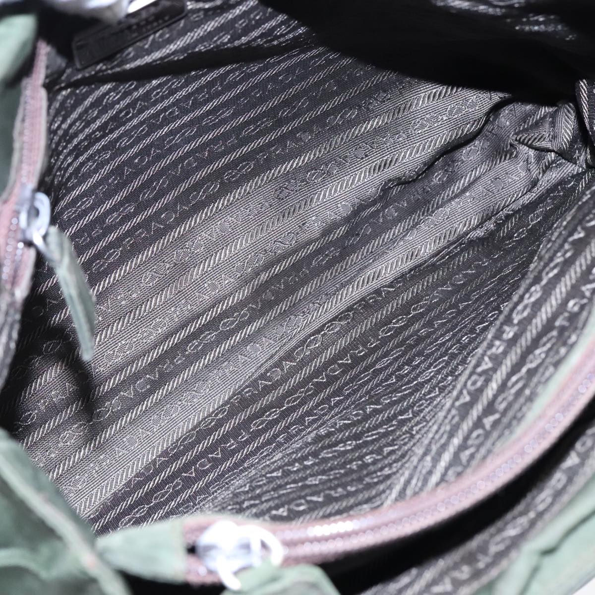 Prada Re-Nylon Green Synthetic Handbag (Pre-Owned)