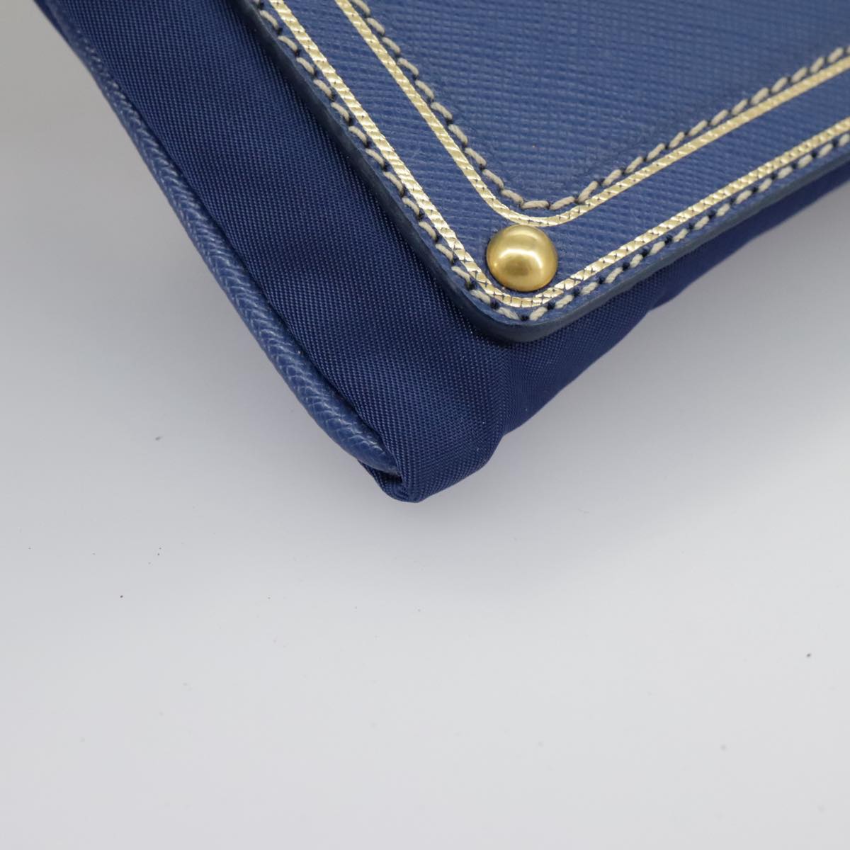 Prada Blue Synthetic Clutch Bag (Pre-Owned)