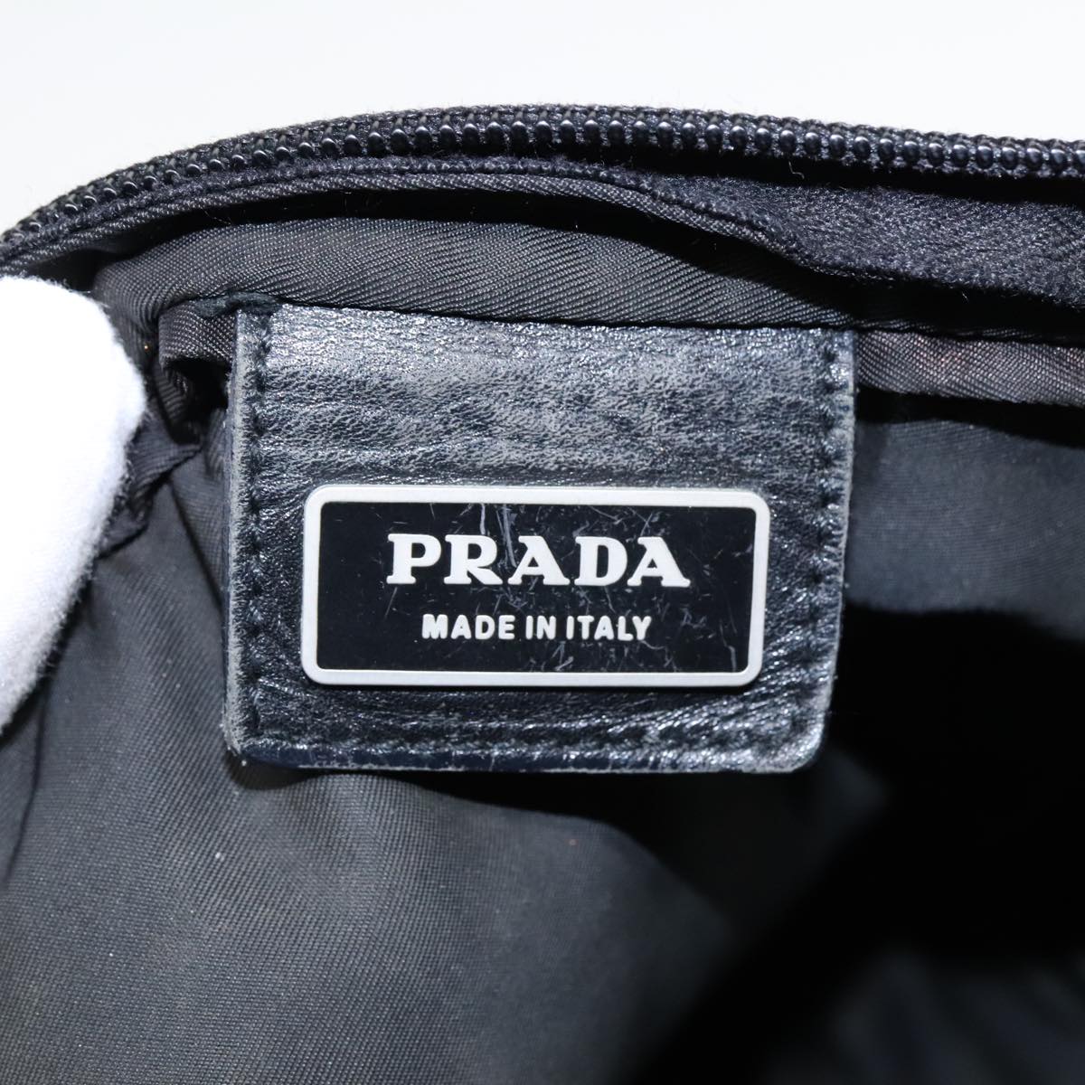 Prada Re-Nylon Black Canvas Shoulder Bag (Pre-Owned)