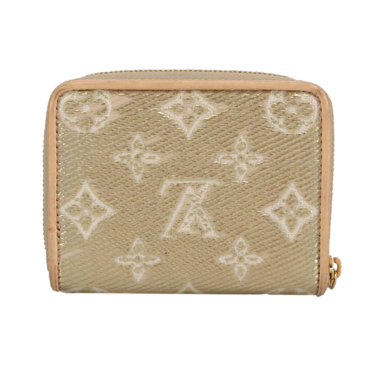Louis Vuitton Zippy Coin Purse Gold Canvas Wallet  (Pre-Owned)