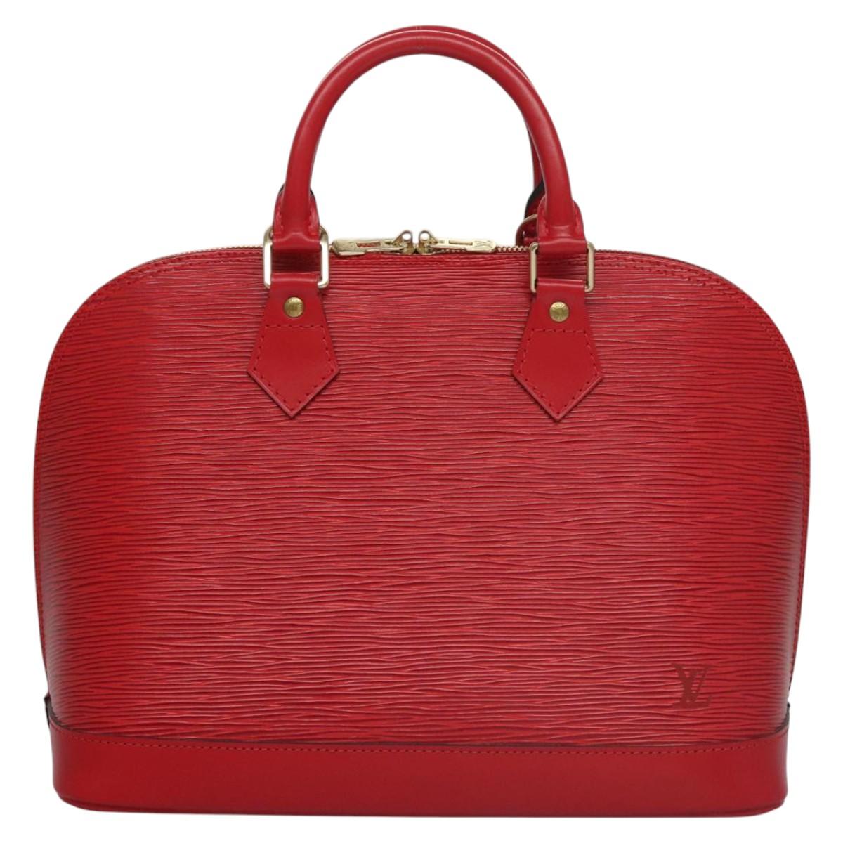 Louis Vuitton Alma Red Leather Handbag (Pre-Owned)