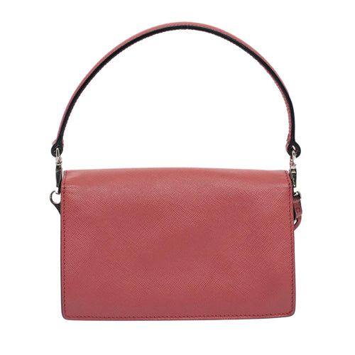 Prada Saffiano Pink Leather Clutch Bag (Pre-Owned)